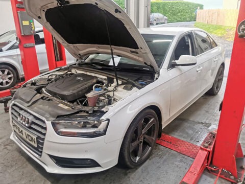 Audi servicing in progress